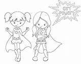 Superhero Coloring Pages Female Kids sketch template