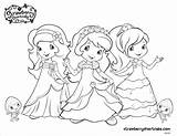 Strawberry Shortcake Coloring Pages Vintage Princess Getdrawings sketch template