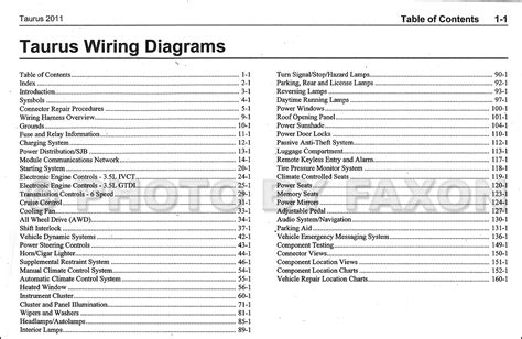 ford taurus wiring diagram manual electrical schematics sho se sel limited