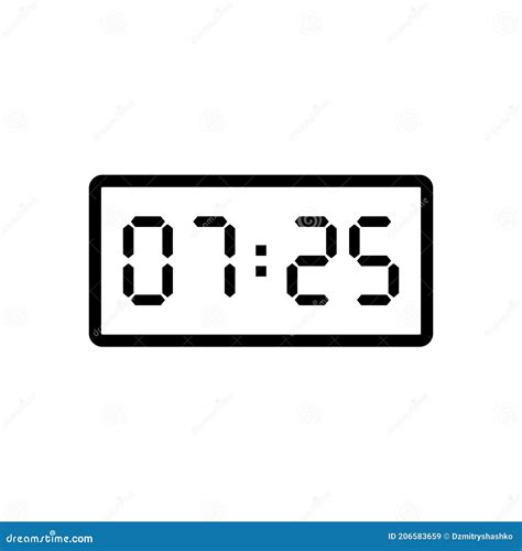 digital clock displaying  stock illustration illustration