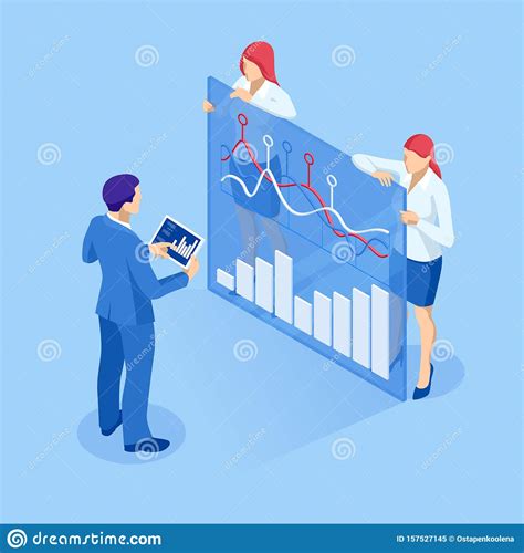 isometric expert team for data analysis business statistic management