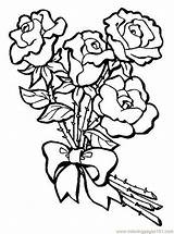 Bouquet Coloring Roses Preview Pages Flowers Coloringpages101 Color sketch template