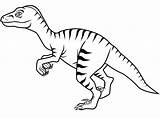Velociraptor Dinosaur Perigoso Dinosaurio Raptor Colorironline sketch template