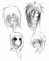 Creepypasta Coloring Pages Killer Jeff Eyeless Jack Anime Liu Homicidal Doodles Print Template Jane Search Searches Recent Deviantart Printable sketch template