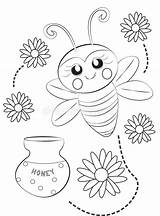 Bee Bijen Bees Kleurende Emmer Honing Honingbij sketch template
