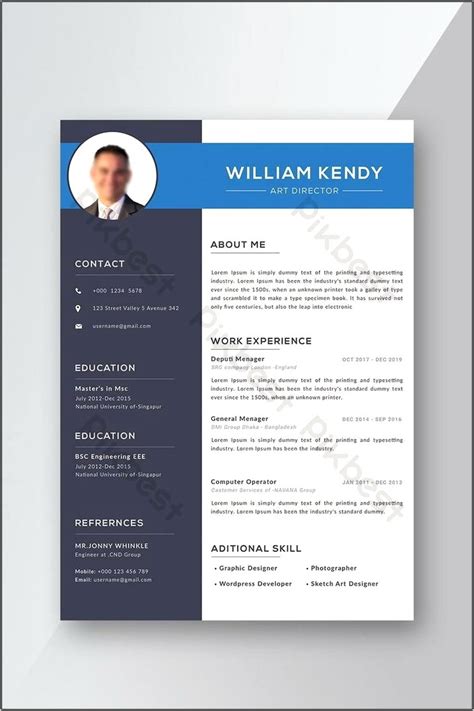 modern resume template  word resume  gallery