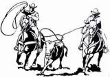 Roping Roper Rodeo Decals Cowboys Decale Clipartmag sketch template