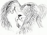 Pegasus Drawing Drawings Tattoo Sketches Getdrawings Tattoos sketch template