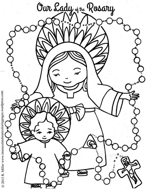 pray  rosary coloring page coloring pages