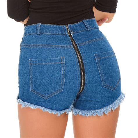 2018 Summer Sexy Womens Denim Shorts Jeans Hole Hollow Out Bandage Punk
