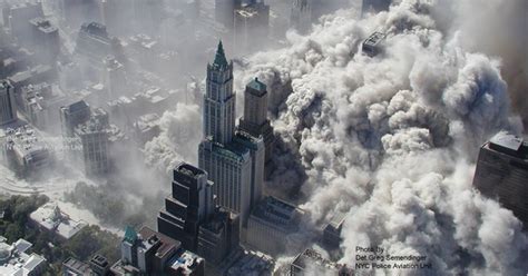 aerial   world trade center attack  released   york times
