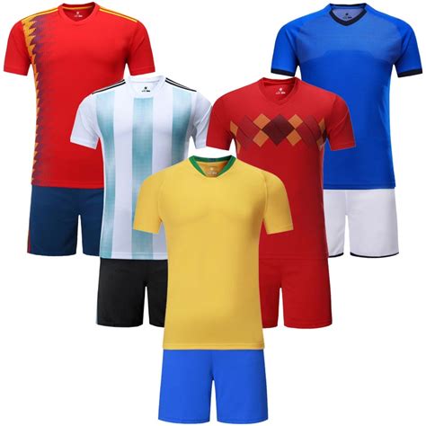 kids blank  neck short sleeve soccer jerseys youth football jerseys
