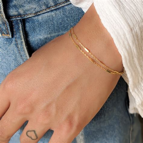 gold bracelets  women dainty gold bracelet gold chain etsy