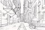 Drawing Alley Perspective Point Deviantart Practice Drawings City Diagon Tutorials Background Easy School 2d Artists Eye Paintingvalley Projects High Line sketch template