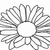 Outline Daisy Flower Clipartmag Coloring sketch template