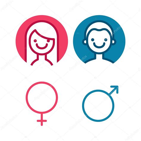 Vector Male And Female Icon Set — Stock Vector ©
