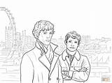 Coloring Pages Sherlock Holmes Bbc Silhouettes Printable Getcolorings Drawing Result sketch template