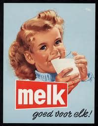 melk  goed voor elk maar het heeft geen merk en toch  het bekend oude reclame vintage