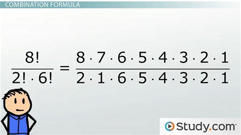 math combinations formula   problems video lesson transcript studycom