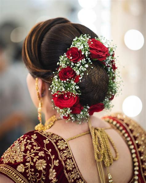 top  floral bun hairstyles  brides  wedding season  fashion