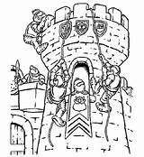 Coloring Pages Castle Printable Choose Board Knights sketch template
