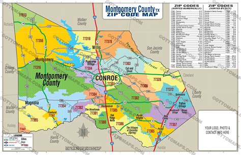 Montgomery County Texas Zip Code Map – Otto Maps