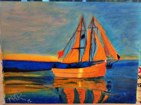 hard pastels sailboat painting   mlr art painting hard pastels sailboat  contact