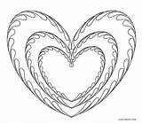 Coloring Pages Heart Hearts Printable Kids sketch template