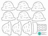 Ice Cream Scoops Coloring Pages Printable Popular sketch template