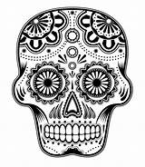 Dead Coloring Skull Library Printables Pages sketch template