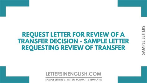 request letter  review   transfer decision sample letter