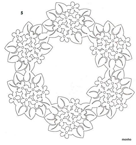 diy floral wreath  paper craft stenciltemplatepattern paper
