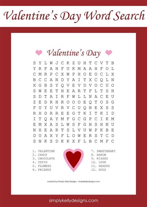 word searches images  pinterest printable valentine