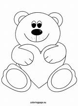 Bear Coloring Teddy Heart Pages Bears Holding Print Printable Color Getcolorings Templates Getdrawings Coloringpage Eu Cute Choose Board Adult sketch template