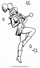 Majorette Clipart Baton Twirling Clip Coloring Pages Drum Clipground Template sketch template