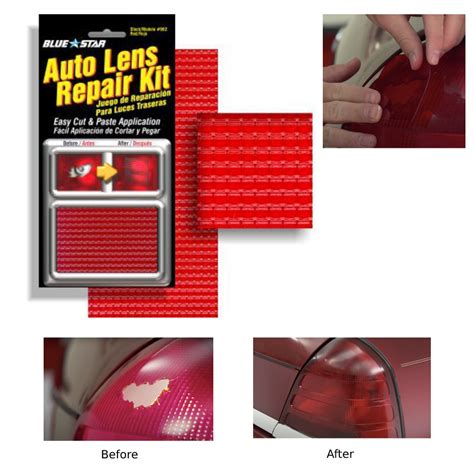 red auto lens tail light repair kit diy fix broken car grid tail lens