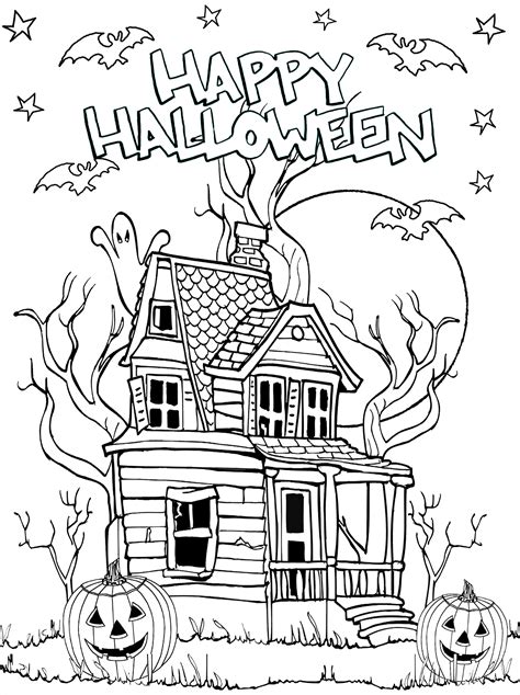 casa stregata  halloween halloween disegni da colorare  adulti
