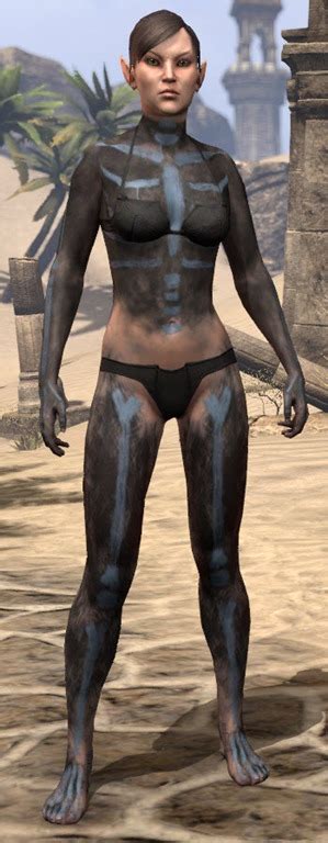 Eso Fashion Blue Skeleton Body Paint Elder Scrolls Online