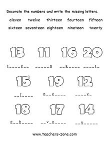 trace  numbers   worksheets  kids  printable