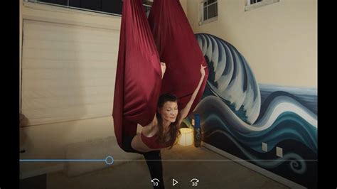 aerial yoga standing butterfly pose level  youtube