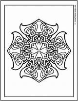 Celtic Cross Designs Coloring Pages Ornate Scottish Color Colorwithfuzzy Irish sketch template