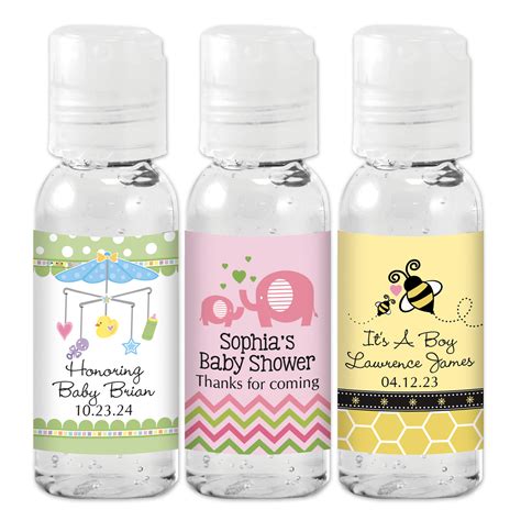 personalized baby shower hand sanitizer favors famous favors