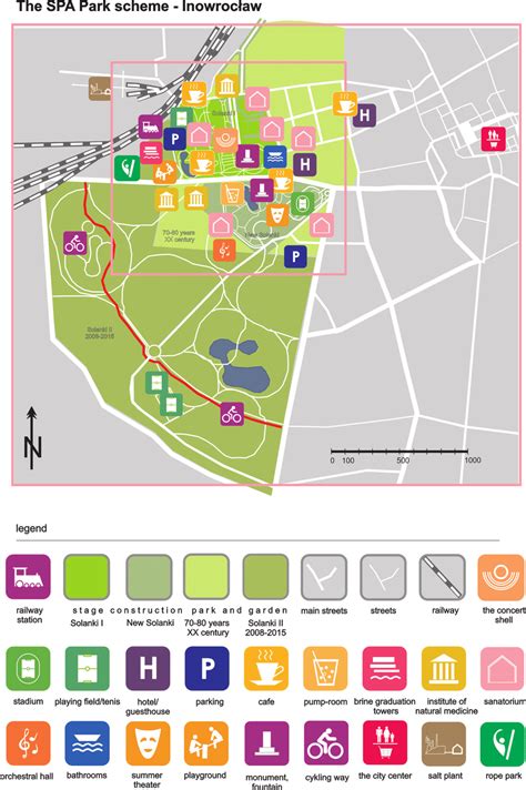 scheme  functional layout  spa park  inowroclaw phases