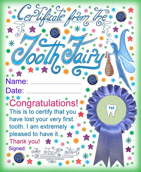 tooth fairy letter template retweekly
