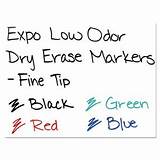 Expo Marker Odor Erase Dry Low Fine Assorted Bullet Tip Colors Set sketch template
