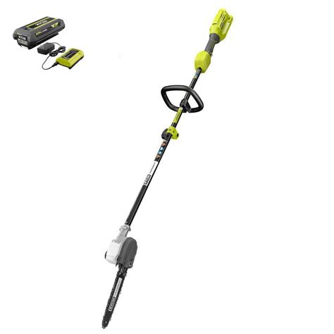 Ryobi 10 In 40 Volt Lithium Ion Cordless Pole Saw 2 0 Ah Battery And