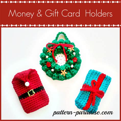 crochet pattern money gift card holders pattern paradise