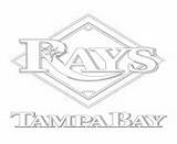 Coloring Pages Mlb Baseball Rays Bay Logo Tampa Sport Printable Info sketch template