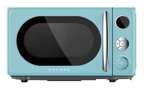 galanz glcmkaber   cuft retro countertop microwave  blue walmartcom walmartcom