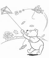 Pooh Winnie Coloring Pages Disney Plys Peter Kids Princess Quilt Fun Drawings Kite Christmas sketch template